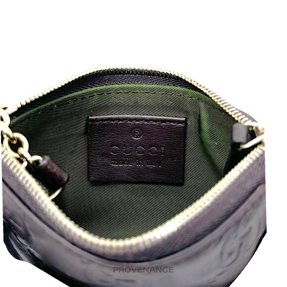 🔴 Gucci Key Pouch Cles - Chocolate Guccissima Leather - Picture 6 of 7